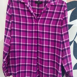 Banana Republic Women's Pink Plaid Top